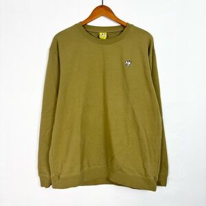 Big Dogs French Terry Fleece Embroidered Crew Neck Sweatshirt Size XL Green